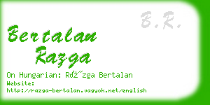 bertalan razga business card